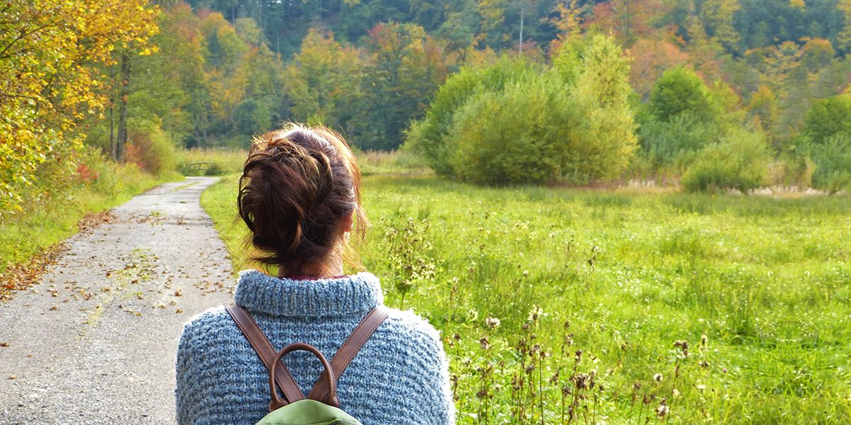 Bildungskarenz Frau Rucksack